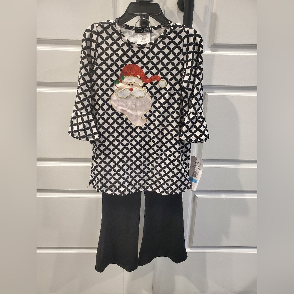 Rare Too Santa Shirt and flare pants kids 5